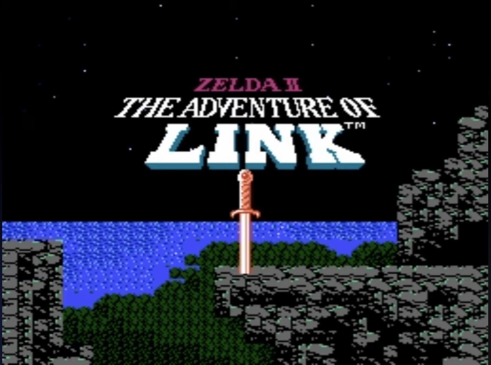 Zelda 2 title screen