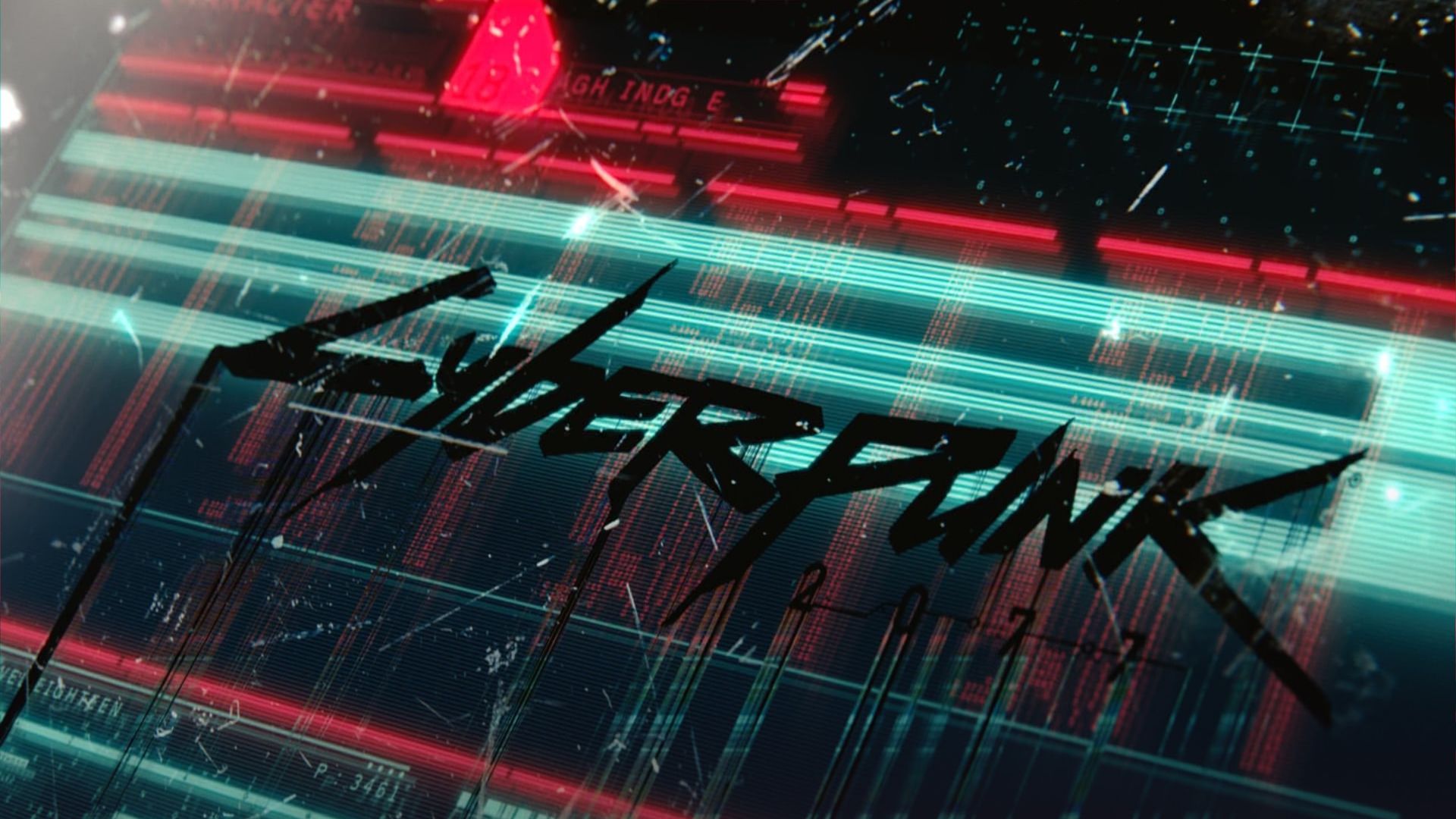 Screenshot from Cyberpunk 2077's starting screen taken by Kirstin Baum