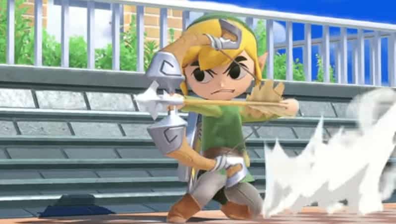 Toon Link from The Wind Waker in Super Smash Bros.