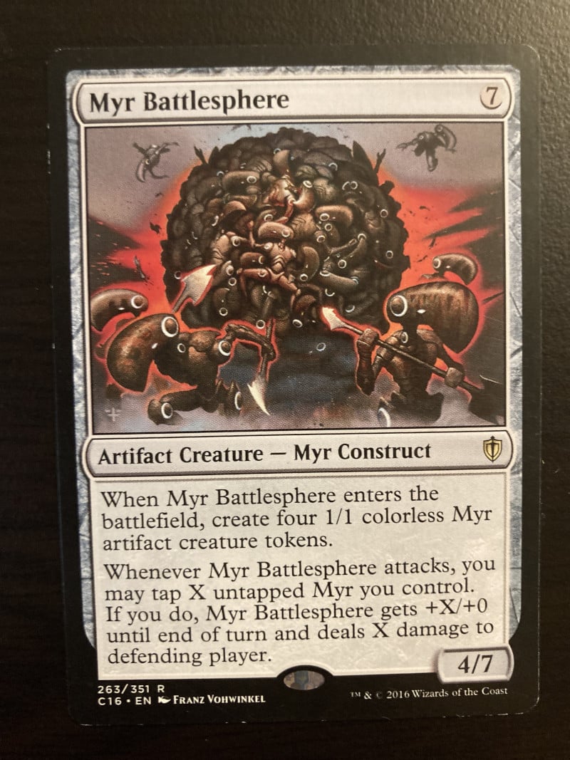 Magic the gathering card "Myr Battlesphere"