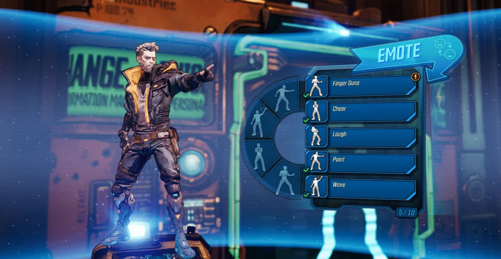 Emoting in Borderlands 3