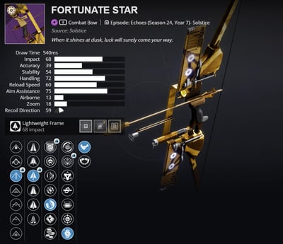 destiny 2fortunate star