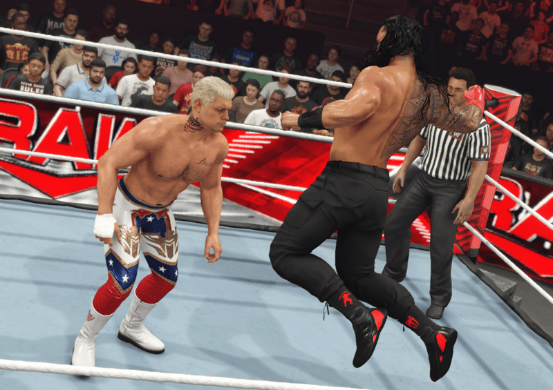 WWE 2k24 Cody Rhodes vs. Roman Reigns