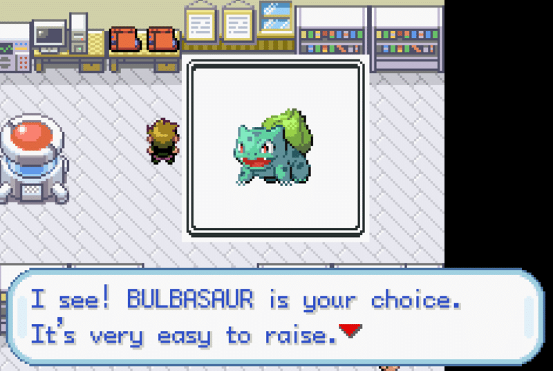 Pokemon LeafGreen Choosing Bulbasaur