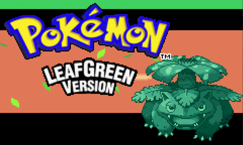 Pokemon LeafGreen Title Screen