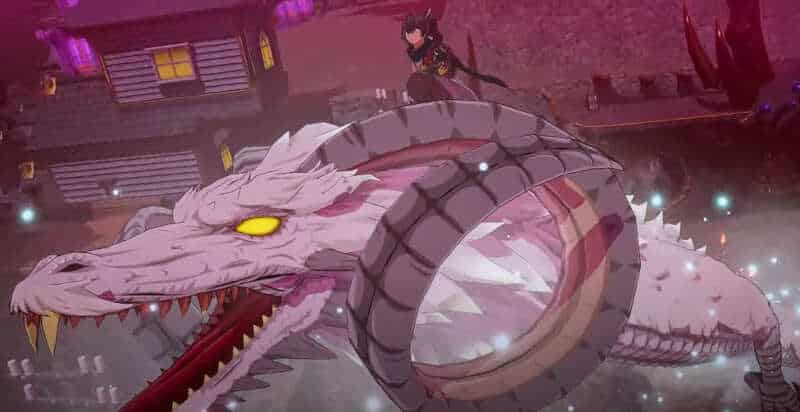 Rune Factory Guardians of Azuma Kaguya riding his dragon