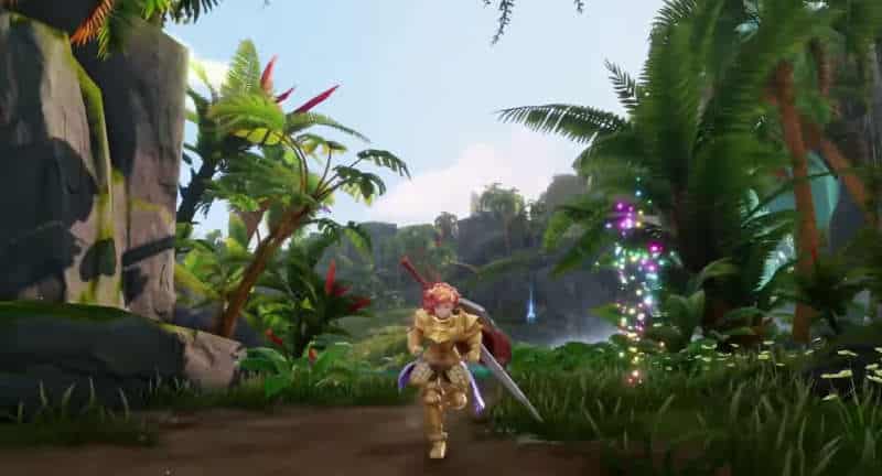 Exploring the overworld in Visions of Mana