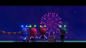 Animal Crossing New Horizons Fireworks Show Vista