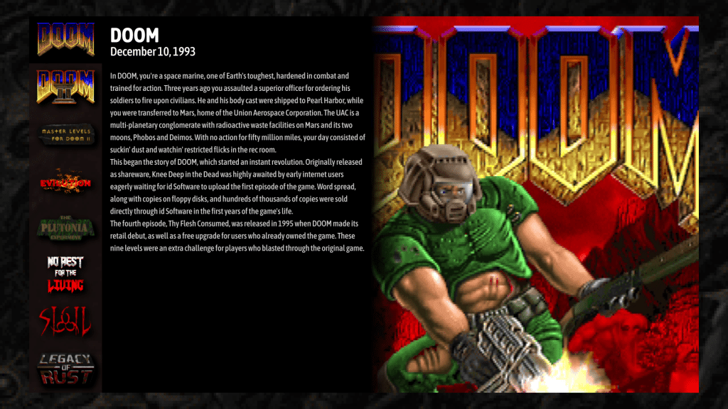 Doom+Doom II Main Menu