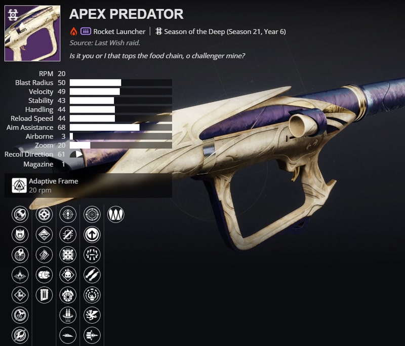 Destiny 2, Apex Predator