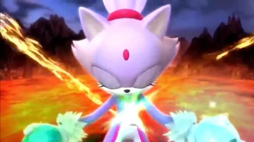 Blaze the Cat, prior to her sacrifice in Sonic 06.