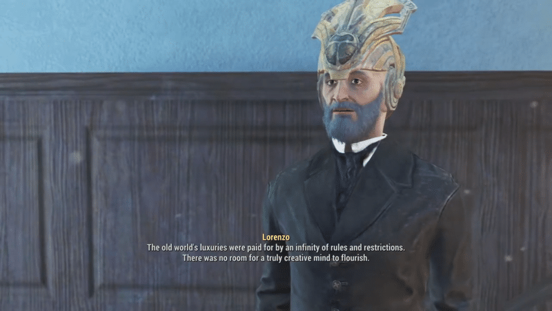 Lorenzo Cabot, the final main NPC of the Cabot House quest line in Fallout 4