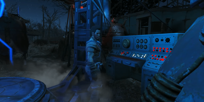 Sturges helping the player use the teleporter in Fallout 4