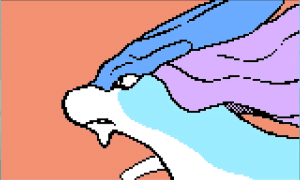 Suicune in the intro movie for Pokemon Crystal