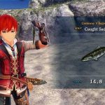 Adol Christin fishing in Ys 8: Lacrimosa of Dana