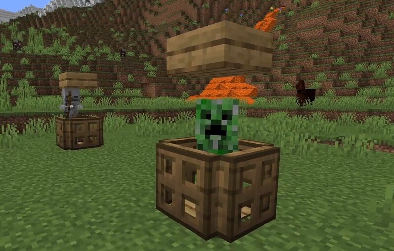 creeper, skeleton, minecraft, trap, farm, music discs, disc