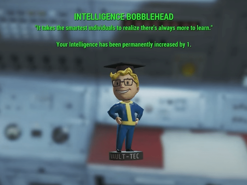 intelligence bobblehead fallout 4 description