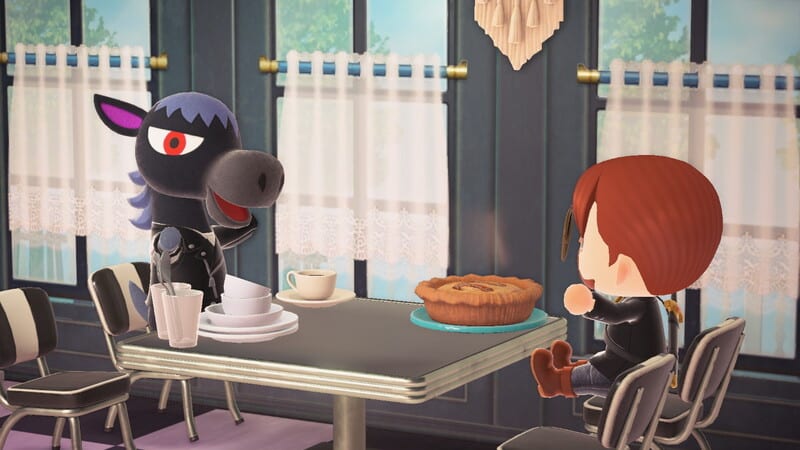 Roscoe Animal Crossing New Horizons In Cafe