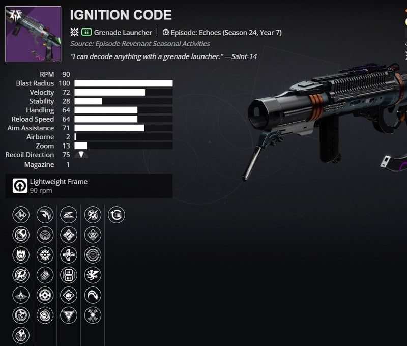 Destiny 2, Ignition Code