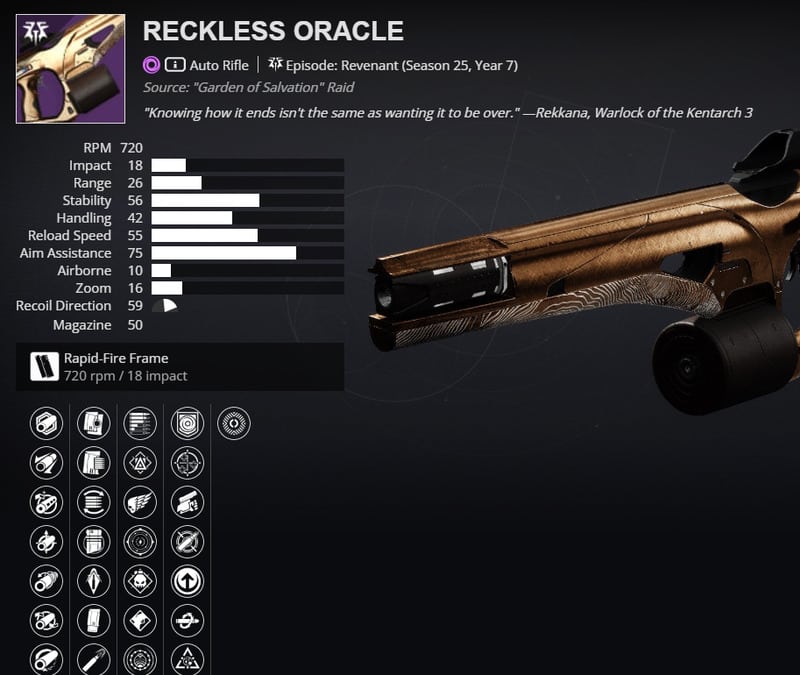 Destiny 2, Reckless Oracle