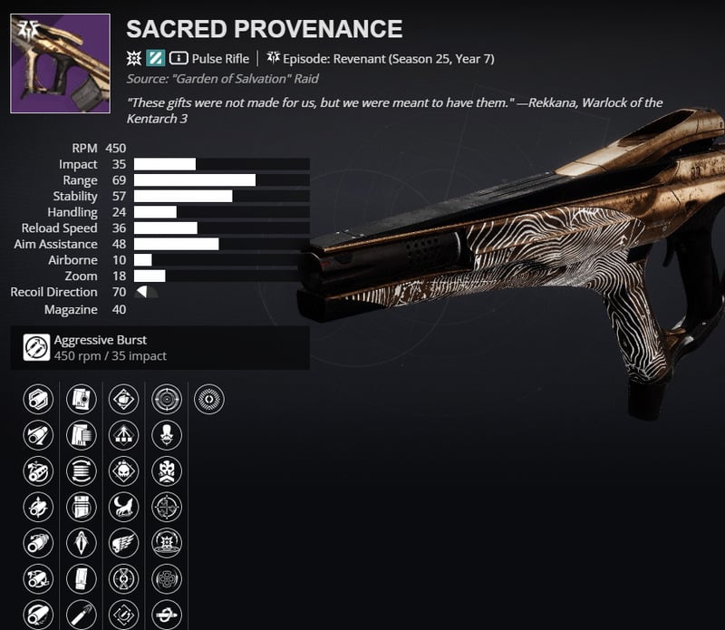 Destiny 2, Sacred Provenance