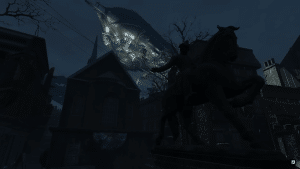 Arrival of the Prydwen, the Brotherhood of Steel's airship in Fallout 4