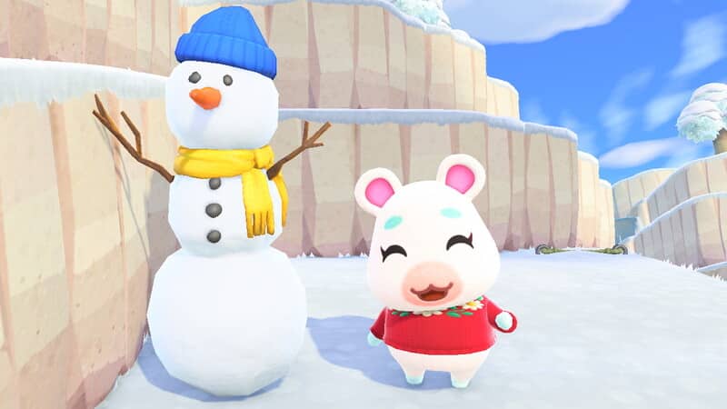 flurry snowman animal crossing new horizons