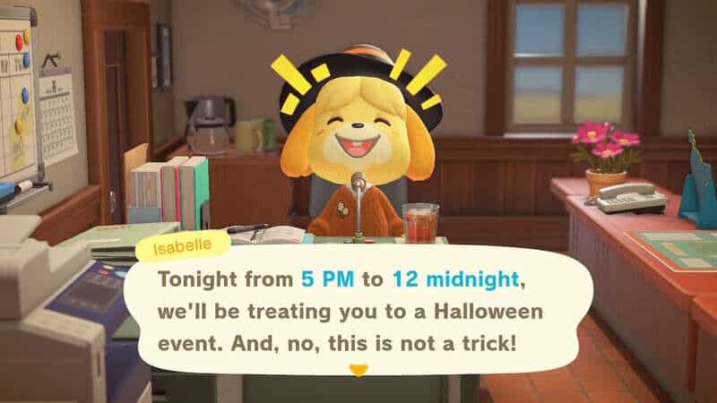 isabelle halloween animal crossing new horizons