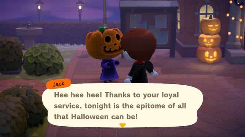 jack halloween animal crossing new horizons