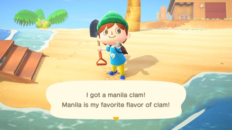 shovel manila clam animal crossing new horizons