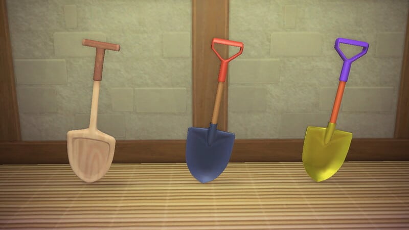 wooden shovel golden shovel animal crossing new horizons