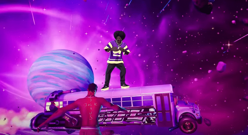 Fortnite, Epic Games, Snoop Dogg, Juice WRLD, battle bus