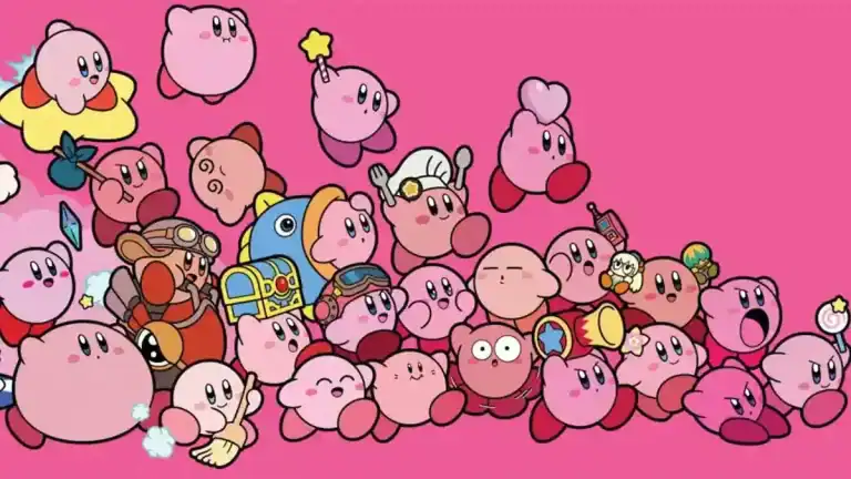 Image of many Kirbys from 30th anniversary.