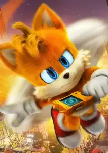 Artwork of Tails from Sonic the Hedgehog 3 2024 movie.