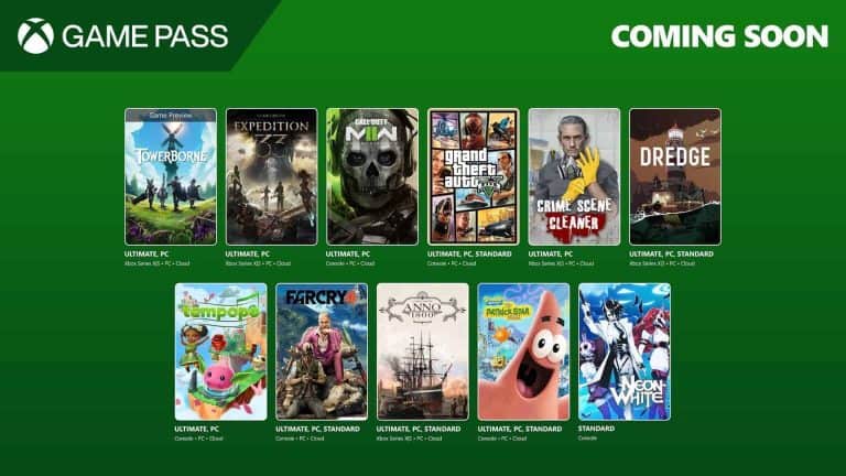 Image of several Xbox Game Pass/games coming soon/new games