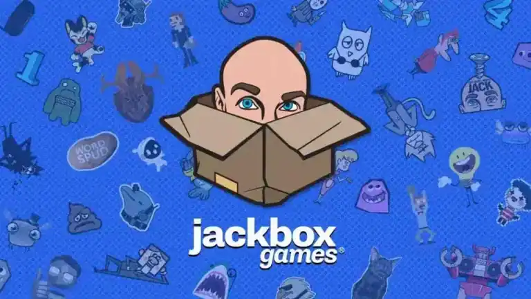 Logo and background for Jackbox Games.