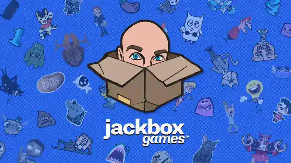 Logo and background for Jackbox Games.