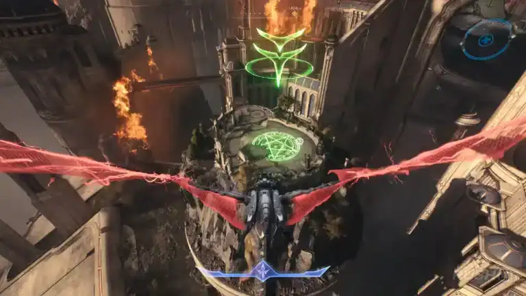 Dragon landing zone in Holy City of Aratum from Doom: The Dark Ages.