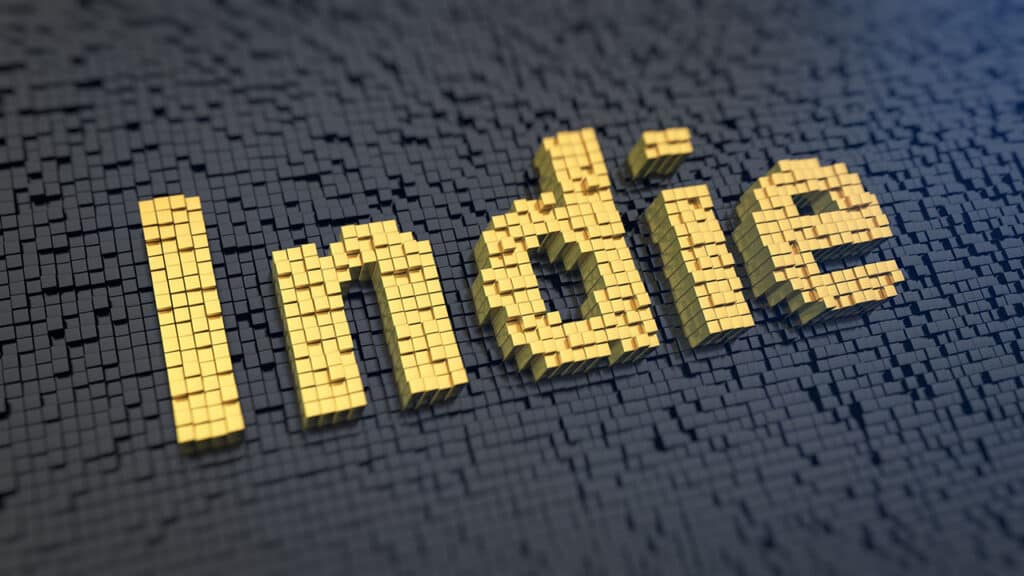 The word Indie for new upcoming indie games in the indie genre