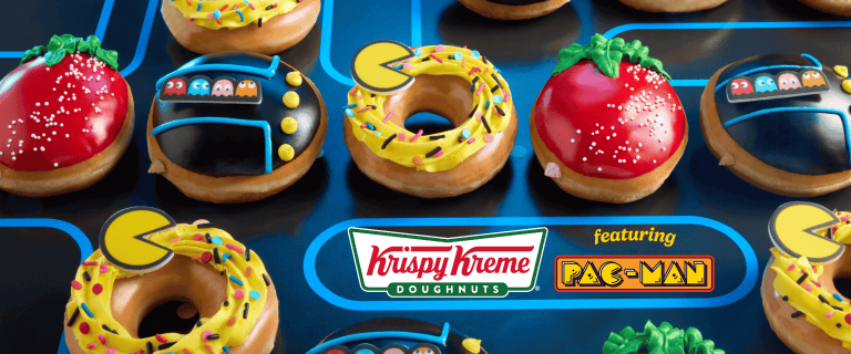 Pac Man Krispy Kreme donuts