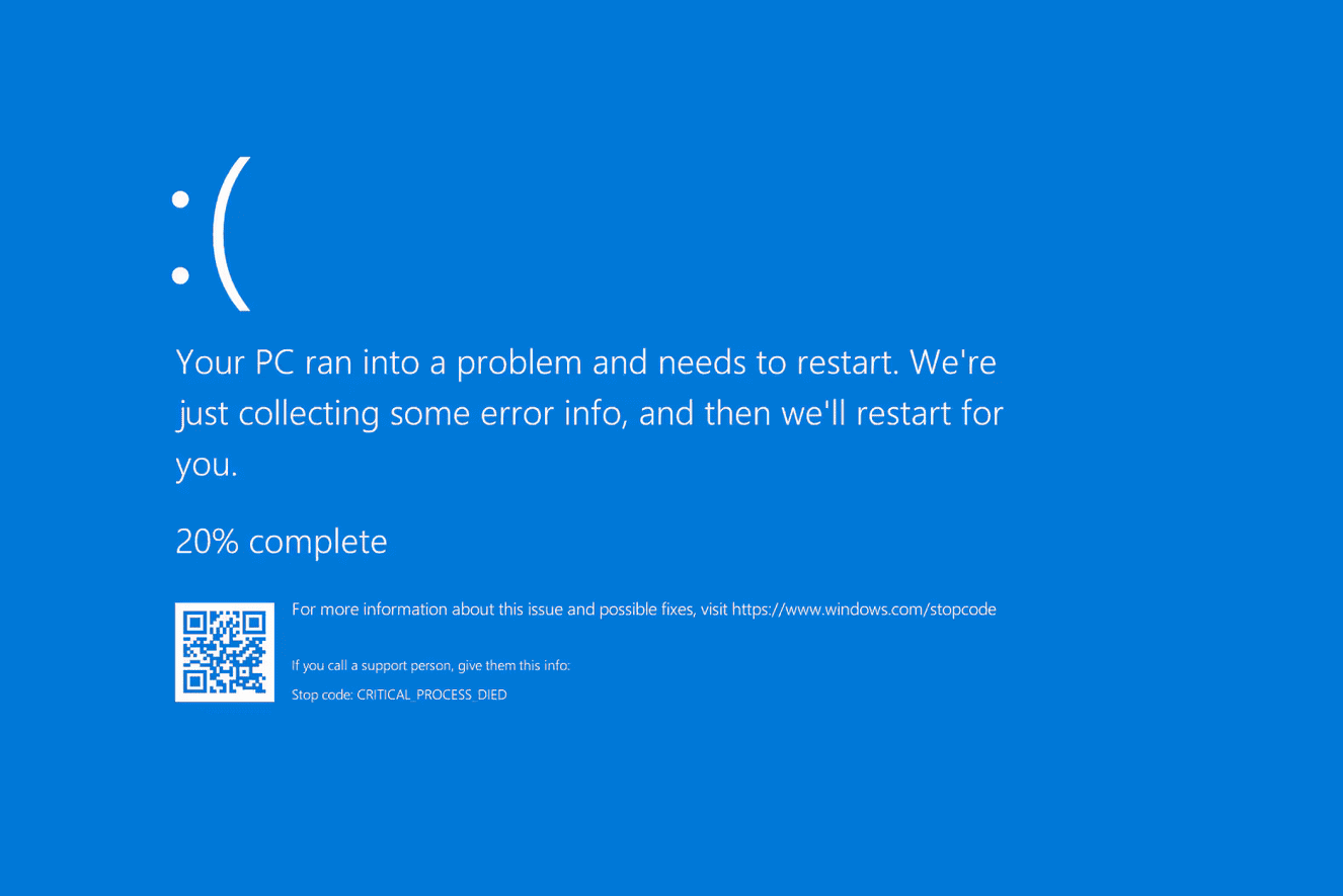 Windows Blue Screen of Death screenshot/ Windows 11