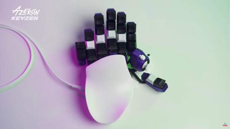 hand-shaped keyboard