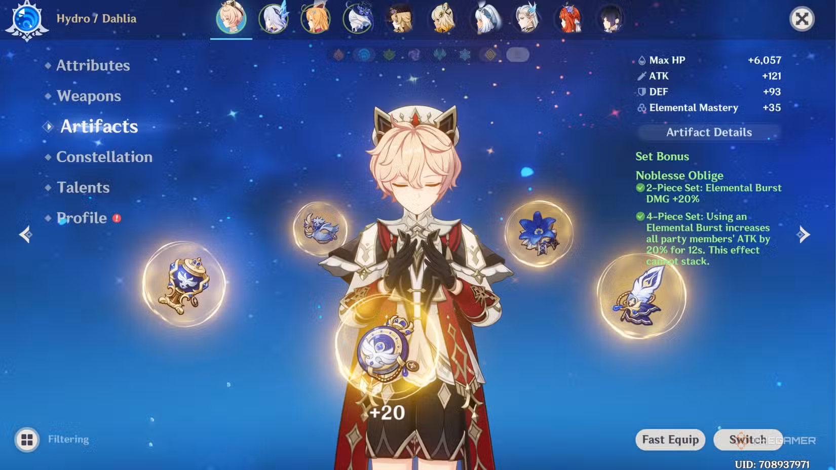 The Best Dahlia Build, Team, Weapon, And Artifacts Guide In Genshin Impact