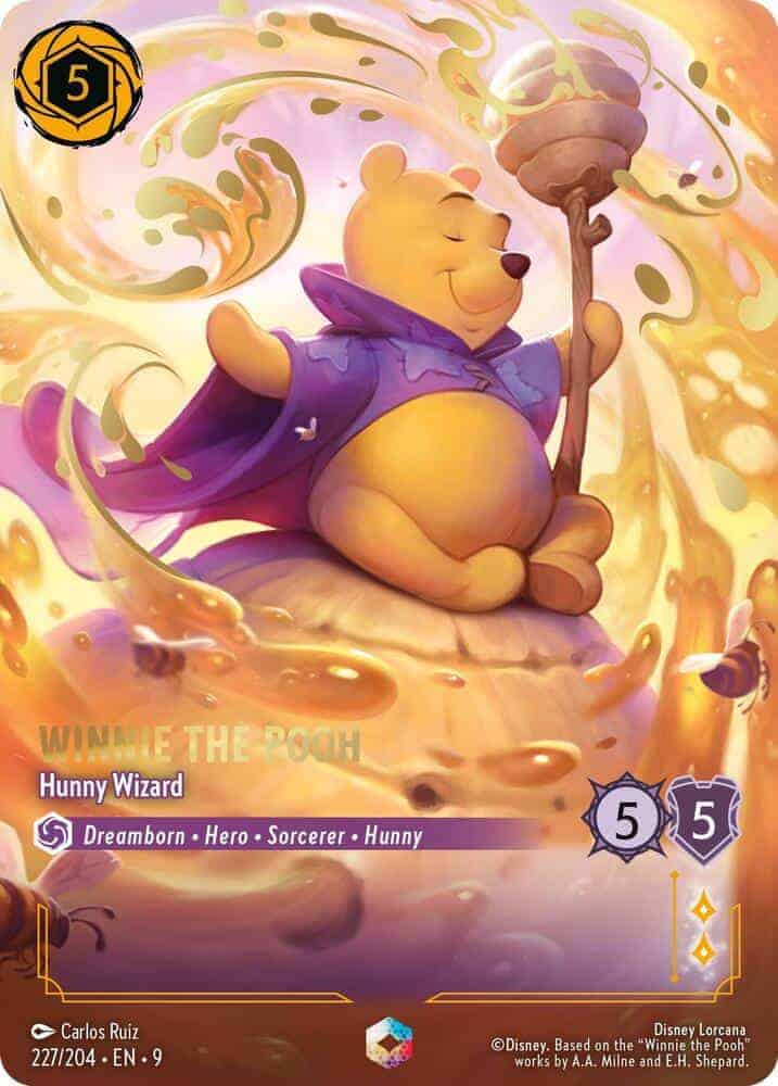 Winnie The Pooh Hunny Wizard from Disney Lorcana Fabled collection