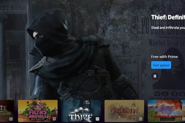 Screenshot Amazon Prime Gaming Thief