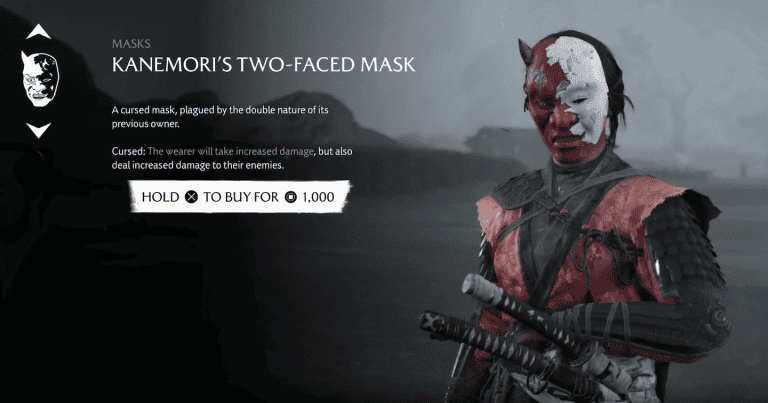 Ghost of Yotei, Dye Merchants, Kanemori's Two-Faced Mask