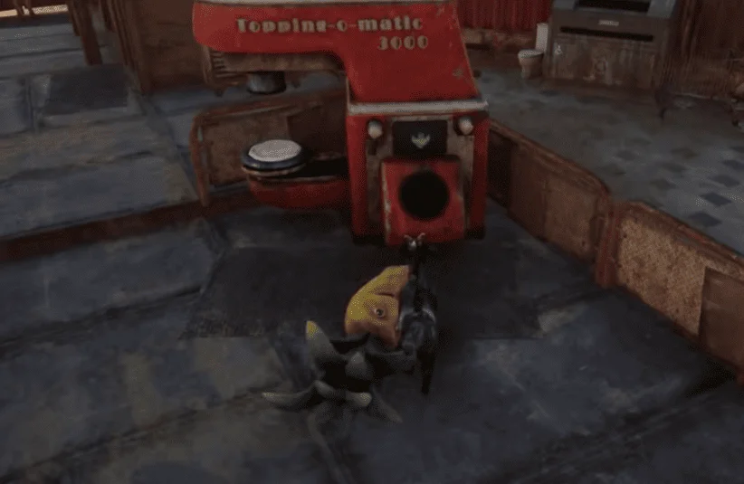 Goat Simulator 3, Pineapple pizza, Deliciously-Disgusting Achievement, pineapple person, pizza parlor, chaos, simulator, making the pineapple pizza, throwing on the pineapple, cringe