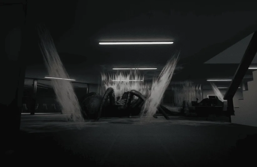 The Huntsman, Creature Feature, massive spiders, hunting, Atherton Labs, OnTheHouse Studios, Ten Imaging, Tarantula, Episode 4, webbing the area