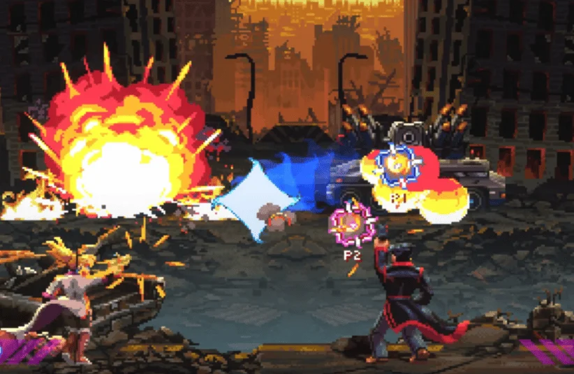 Neon Inferno, Arcade style, retro game, fast pace shooter, co-op, ambush, rival gangs