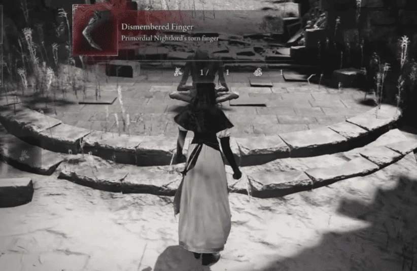 Elden Ring Nightreign Forsaken Hollows Undertaker Remembrance Quest, memory fragments aka journal chapters, 3 part quest to unlock backstory of Undertaker, withered corpse, dismembered finger, 3rd remembrance